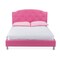 Baxton Studio Canterbury Modern Hot Pink Faux Leather Queen Size Platform Bed 121-6787 - alternate 1